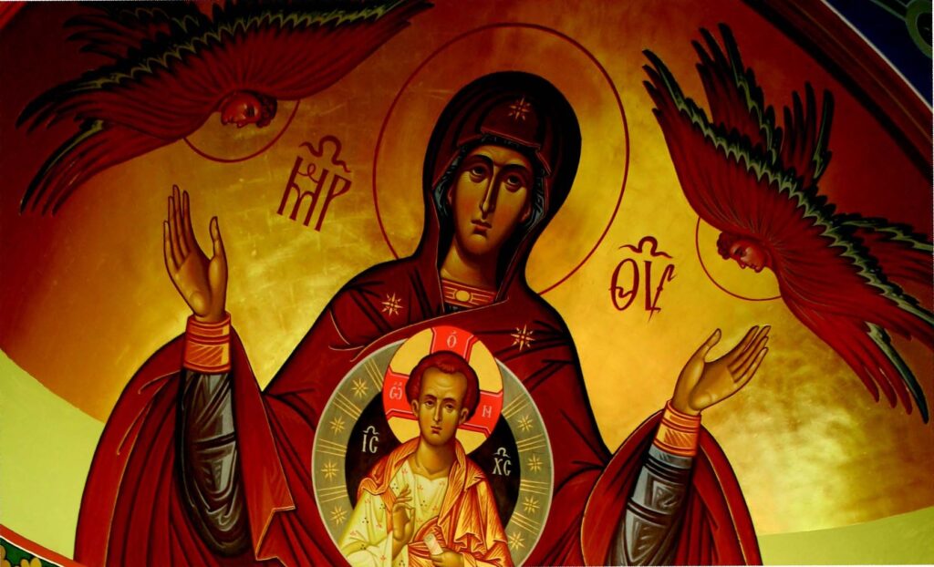 Theotokos hymn beneath your compassion