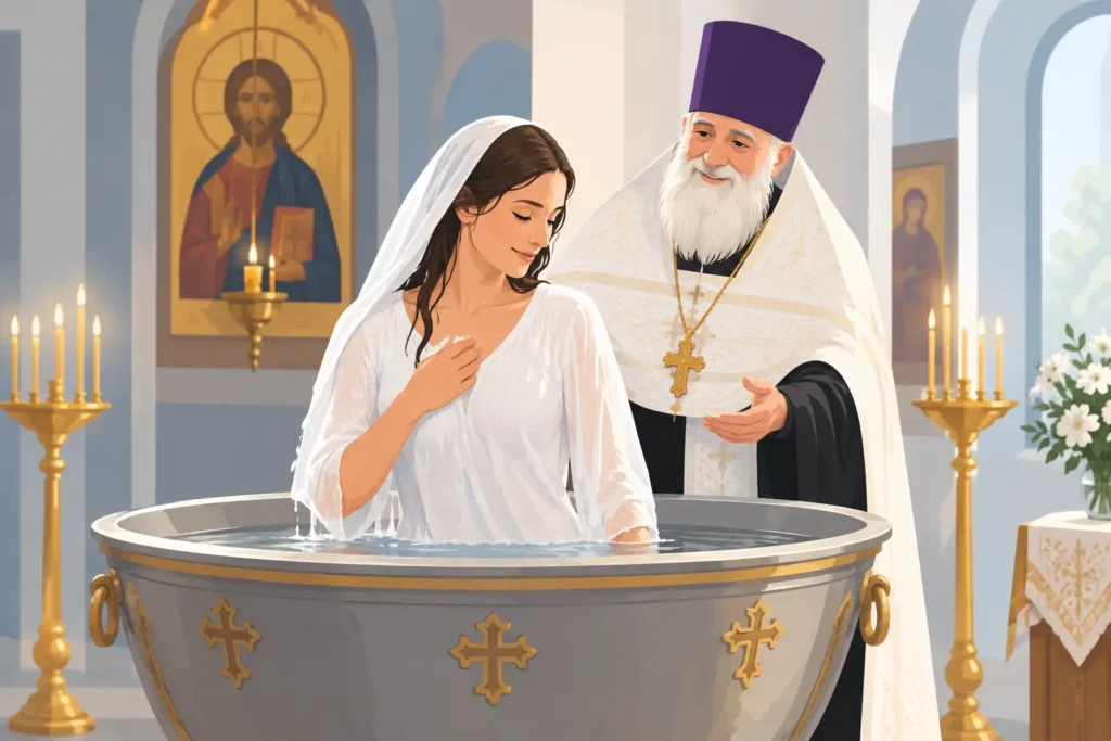 Orthodox baptism changes life in Christ