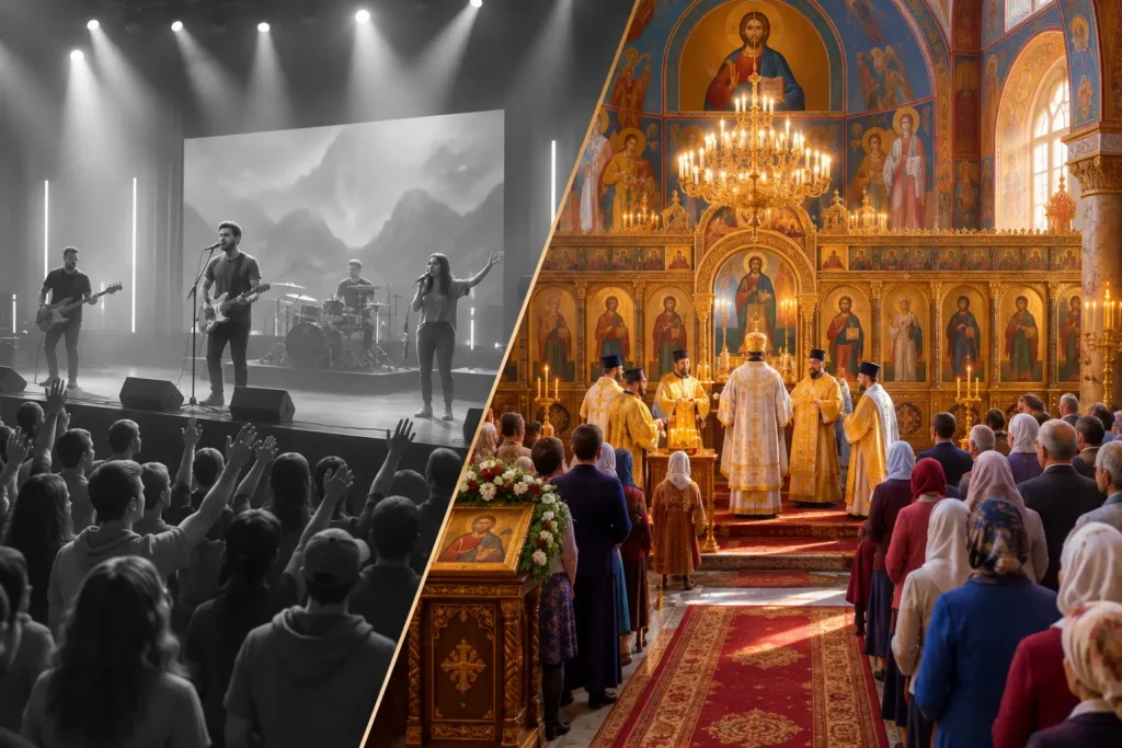 liturgical worship vs contemporary worship