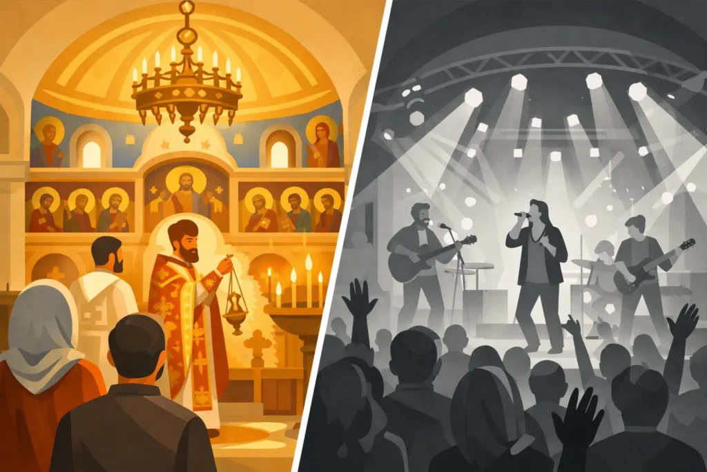 Orthodox worship is not entertainment